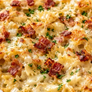 Stanley Tucci's Pasta Casserole - Stanley Tucci's pasta casserole recipe: Bake this creamy, bacon-filled comfort dish in under an hour. Easy and delicious for a