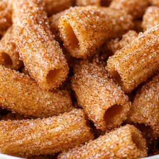 Churro Pasta Chips: A Must-Try Snack! Pasta chips: Make viral churro pasta chips in your air fryer with this easy 20-minute recipe. Crispy, sweet, and perfect f