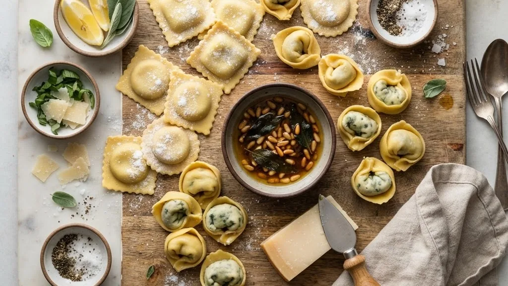 Pasta Parcels Recipes: Dough, Fillings, Folds and Sauces