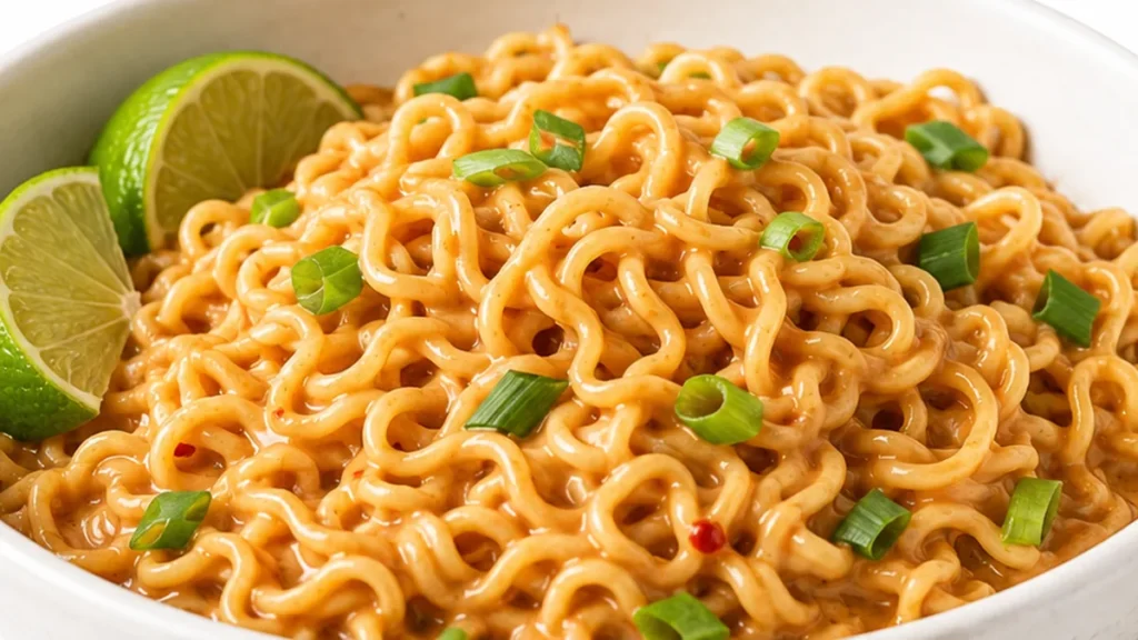 Spicy Peanut Butter Ramen - Peanut butter ramen: Whip up this incredibly creamy and spicy noodle dish in under 15 minutes. A perfect fusion of peanut, chili, an