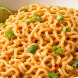 Spicy Peanut Butter Ramen - Peanut butter ramen: Whip up this incredibly creamy and spicy noodle dish in under 15 minutes. A perfect fusion of peanut, chili, an