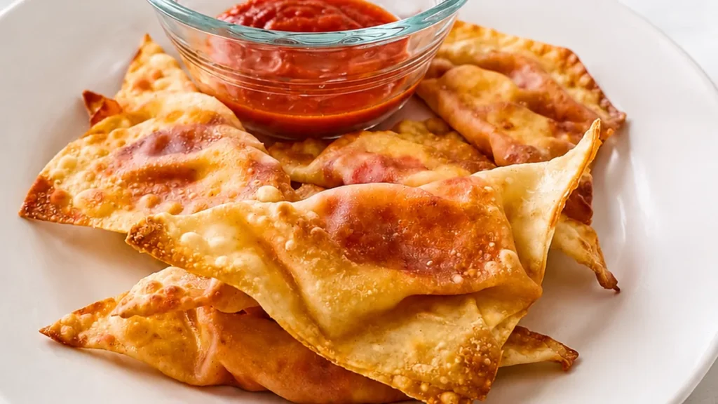 Viral Pizza Gyoza: The Ultimate Party Hack! Pizza Gyoza: Bake these fun, crispy appetizers filled with mozzarella and pepperoni. An easy, crowd-pleasing party s