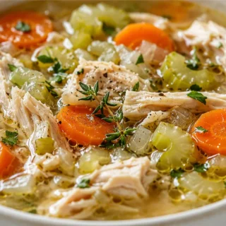 Cozy Turkey Soup - Turkey soup: Make this hearty and comforting soup with leftover turkey, tender vegetables, and fragrant herbs. An easy recipe perfect for a c