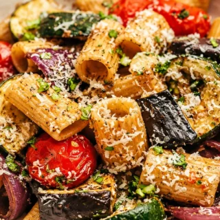 Ultimate Roasted Veggie Pasta That Will Blow Your Mind! - vegetable pasta - Vegetable pasta: Try this easy roasted vegetable pasta recipe featuring a dreamy gar