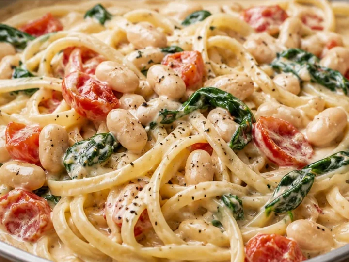 Creamy Tuscan White Bean Pasta