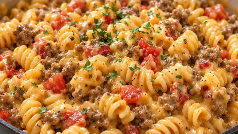 Cheesy Skillet Queso Pasta