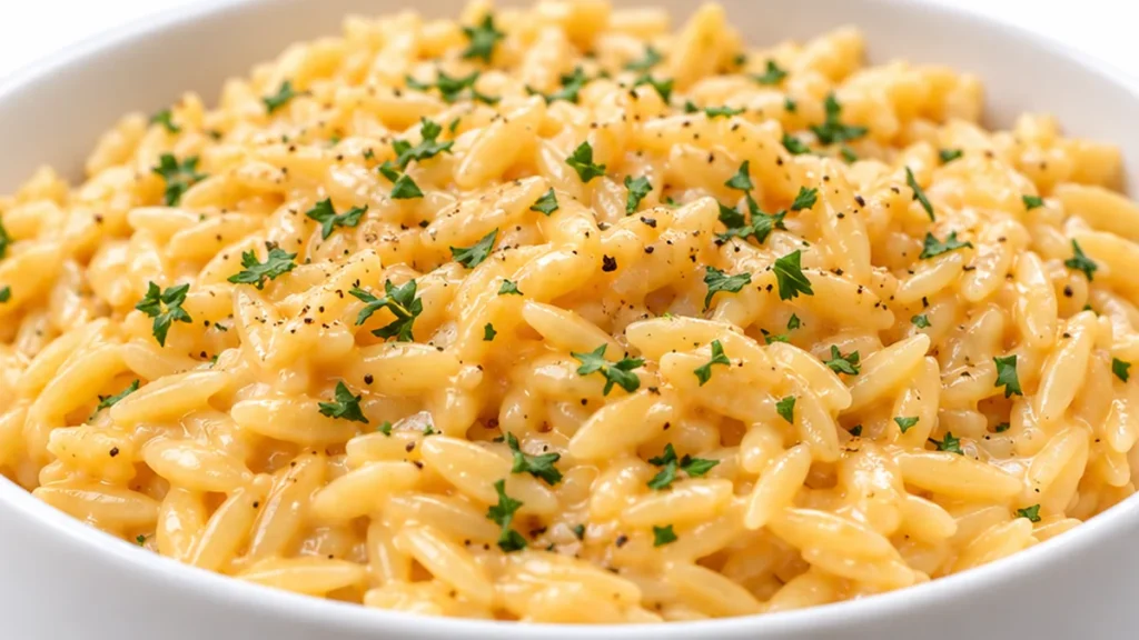 Three-Cheese Orzo Comfort Food - three cheese orzo comfort food