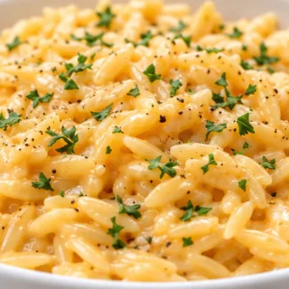 Three-Cheese Orzo Comfort Food - three cheese orzo comfort food