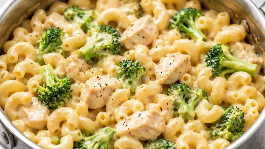 Cheesy Chicken Broccoli Mac & Cheese - cheesy chicken broccoli mac cheese