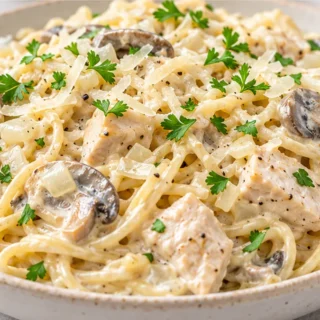Creamy Crockpot Chicken Tetrazzini: Easiest Dinner!