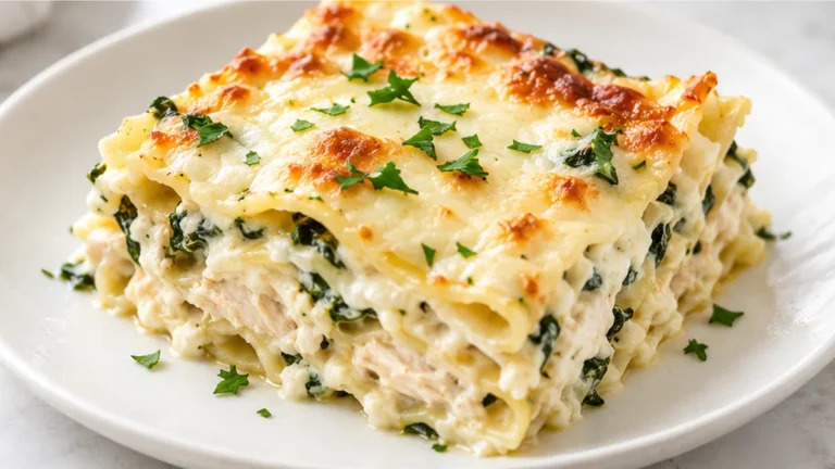 Creamy White Chicken Lasagna