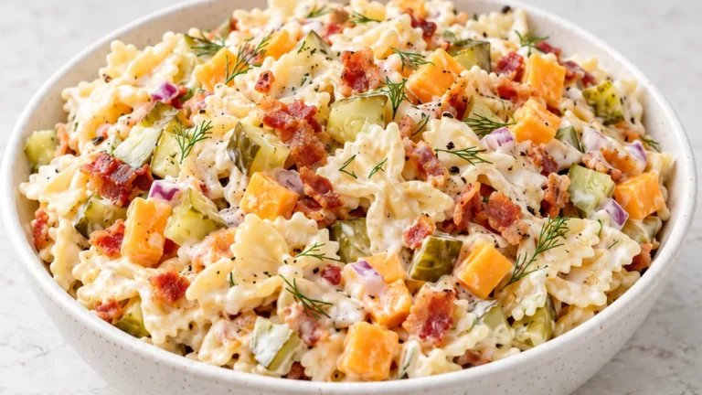 Dill Pickle Pasta Salad: Tangy & Creamy!
