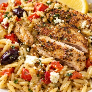 One-Pan Greek Chicken & Orzo - one pan greek chicken orzo