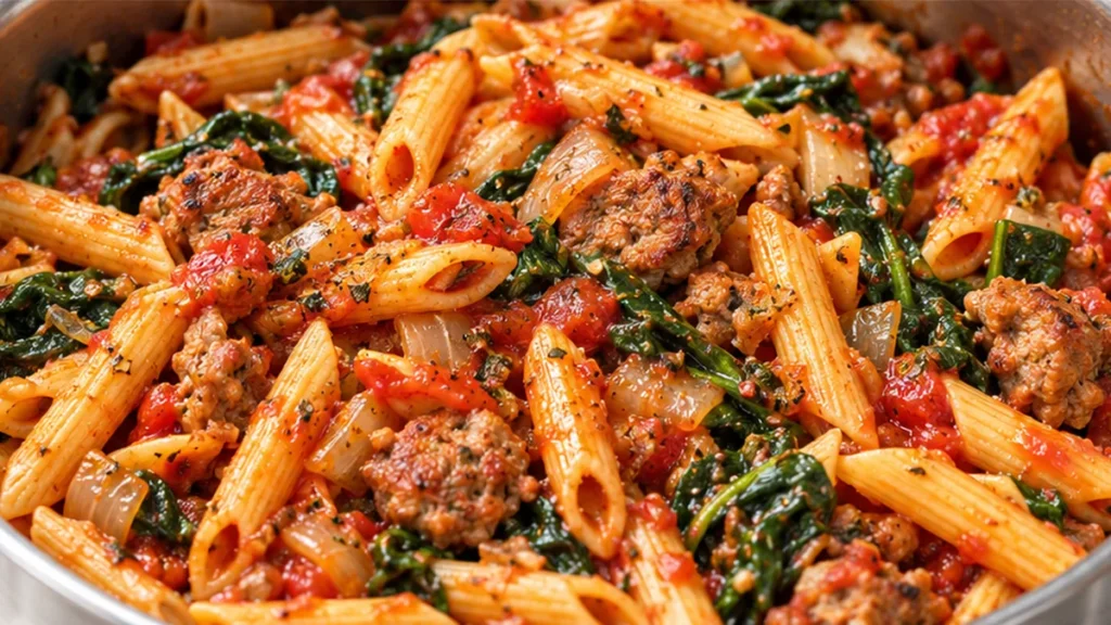 Ultimate Sausage & Greens Penne - sausage greens penne